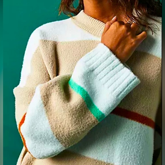 Free People - Peaches Stipe Tunic Sweater Size - Small - Picture 1 of 7